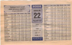 22 Aralık 2008 Takvim Yaprağı EFM(N)4457 - 2