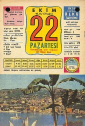 22 Ekim 1979 Takvim Yaprağı - Doğum Günü Hediyesi EFM(N)11767 - Gökçekoleksiyon