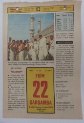 22 Ekim 1980 Takvim Yaprağı - Doğum Günü Hediyesi EFM(N)7088 - Gökçekoleksiyon