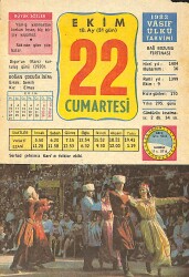 22 Ekim 1983 Takvim Yaprağı - Doğum Günü Hediyesi EFMN14728 - Gökçekoleksiyon