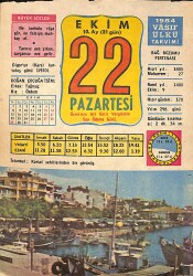 22 Ekim 1984 Takvim Yaprağı - Doğum Günü Hediyesi EFMN14817 - Gökçekoleksiyon