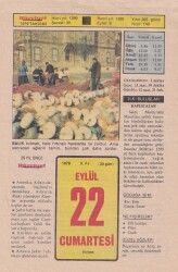 22 Eylül 1979 Takvim Yaprağı -Doğum Günü Hediyesi EFM(N)6363 - Gökçekoleksiyon