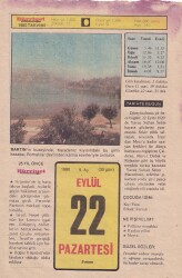 22 Eylül 1980 Takvim Yaprağı -Doğum Günü Hediyesi EFM(N)6422 - Gökçekoleksiyon