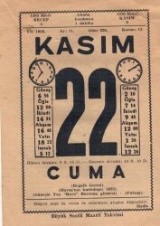 22 Kasım 1963 Takvim Yaprağı EFM(N)3697 - 1