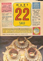 22 Mart 1983 Takvim Yaprağı - Doğum Günü Hediyesi EFMN15029 - Gökçekoleksiyon