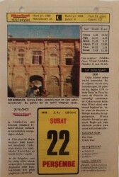 22 Şubat 1979 Takvim Yaprağı - Doğum Günü Hediyesi EFM(N)7588 - Gökçekoleksiyon