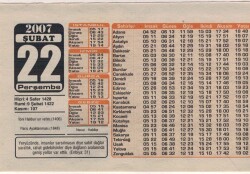 22 Şubat 2007 Takvim Yaprağı EFM(N)5683 - 3