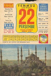 22 Temmuz 1982 Takvim Yaprağı - Doğum Günü Hediyesi EFMN13512 - Gökçekoleksiyon
