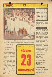 23 Ağustos 1980 Takvim Yaprağı - Doğum Günü Hediyesi EFM(N)9577 - Gökçekoleksiyon