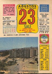 23 Ağustos 1988 Takvim Yaprağı - Doğum Günü Hediyesi EFM(N)9487 - Gökçekoleksiyon