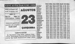23 Ağustos 2006 Takvim Yaprağı - Doğum Günü Hediyesi EFM(N)9959 - 2