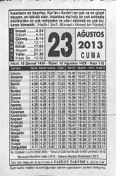 23 Ağustos 2013 Takvim Yaprağı - Doğum Günü Hediyesi EFMN13566 - Gökçekoleksiyon