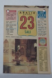 23 Aralık 1980 Takvim Yaprağı - Doğum Günü Hediyesi EFM(N)6550 - Gökçekoleksiyon