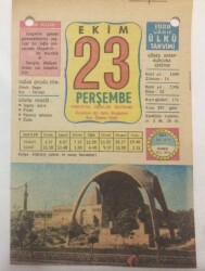 23 Ekim 1980 Takvim Yaprağı -Doğum Günü Hediyesi EFM(N)6431 - Gökçekoleksiyon