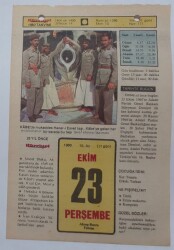 23 Ekim 1980 Takvim Yaprağı - Doğum Günü Hediyesi EFM(N)7089 - Gökçekoleksiyon