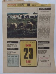 23 Ekim 1984 Takvim Yaprağı - Doğum Günü Hediyesi EFM(N)7295 - Gökçekoleksiyon