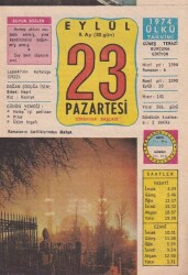 23 Eylül 1974 Takvim Yaprağı -Doğum Günü Hediyesi EFM(N)6393 - Gökçekoleksiyon