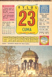 23 Eylül 1983 Takvim Yaprağı - Doğum Günü Hediyesi EFMN15909 - Gökçekoleksiyon