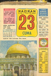 23 Haziran 1989 Takvim Yaprağı - Doğum Günü Hediyesi EFMN13798 - Gökçekoleksiyon