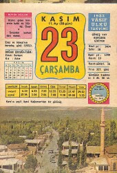 23 Kasım 1983 Takvim Yaprağı - Doğum Günü Hediyesi EFMN15938 - Gökçekoleksiyon