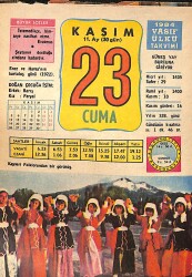 23 Kasım 1984 Takvim Yaprağı - Doğum Günü Hediyesi EFMN14787 - Gökçekoleksiyon