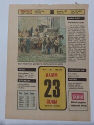 23 Kasım 1984 Takvim Yaprağı - Doğum Günü Hediyesi EFM(N)7027 - Gökçekoleksiyon