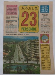 23 Kasım 1989 Takvim Yaprağı - Doğum Günü Hediyesi EFM(N)6813 - Gökçekoleksiyon