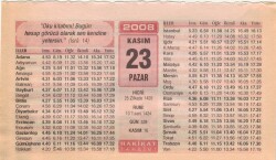 23 Kasım 2008 Takvim Yaprağı EFM(N)3907 - 1