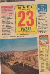 23 Mart 1980 Takvim Yaprağı EFM(N)6147 - 2