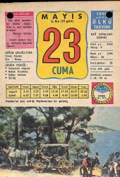 23 Mayıs 1980 Takvim Yaprağı - Doğum Günü Hediyesi EFM(N)9109 - Gökçekoleksiyon