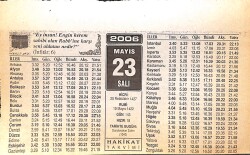 23 Mayıs 2006 Takvim Yaprağı - Doğum Günü Hediyesi EFMN13300 - Gökçekoleksiyon