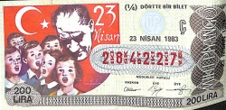23 Nisan 1983 Piyango Bileti Çeyrek Bilet PYB6497 - Gökçekoleksiyon