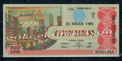 23 Nisan 1985 Piyango Bileti Yarım Bilet PYB1996 - 1