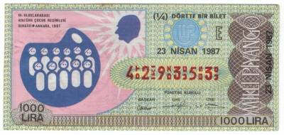 23 Nisan 1987 Çeyrek Bilet PYB3247 - 1