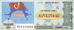 23 Nisan 1999 Piyango Bileti Dörtte Bir Bilet PYB6521 - Gökçekoleksiyon