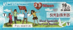 23 Nisan 2011 (T) Ulusal Egemenlik ve Çocuk Bayramı (11) Tam Bilet PYB5773 - Gökçekoleksiyon