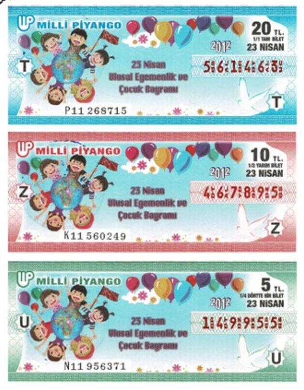 23 Nisan 2012 Çeyrek, Yarım ve Tam Bilet U-Z-T PYB4039 - 1