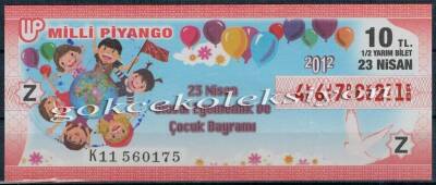 23 Nisan 2012 Yarım Bilet PYB2491 - 1