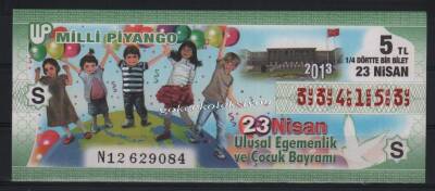 23 Nisan 2013 Çeyrek Bilet PYB1678 - 1