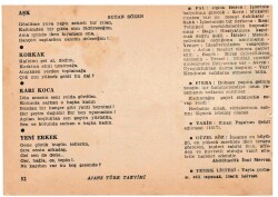 23 Ocak 1960 Ajans Türk Takvim Yaprağı(Şiirli Saatli) EFM(N)1101 - 8