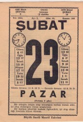23 Şubat 1964 Takvim Yaprağı EFM(N)5730 - 3