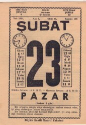 23 Şubat 1964 Takvim Yaprağı EFM(N)5730 - 1