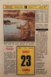 23 Şubat 1979 Takvim Yaprağı - Doğum Günü Hediyesi EFM(N)7587 - Gökçekoleksiyon