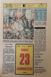 23 Şubat 1980 Takvim Yaprağı - Doğum Günü Hediyesi EFM(N)7632 - Gökçekoleksiyon