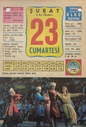 23 Şubat 1980 Takvim Yaprağı - Doğum Günü Hediyesi EFM(N)7847 - Gökçekoleksiyon