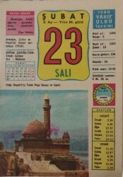 23 Şubat 1988 Takvim Yaprağı - Doğum Günü Hediyesi EFM(N)7718 - Gökçekoleksiyon