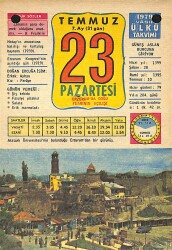 23 Temmuz 1979 Takvim Yaprağı - Doğum Günü Hediyesi EFM(N)12468 - Gökçekoleksiyon