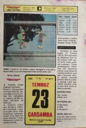 23 Temmuz 1980 Takvim Yaprağı - Doğum Günü Hediyesi EFM(N)9409 - Gökçekoleksiyon