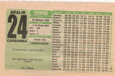 24 Aralık 2008 Takvim Yaprağı EFM(N)4367 - 2