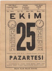 24 Ekim 1965 Takvim Yaprağı EFM(N)3570 - 2
